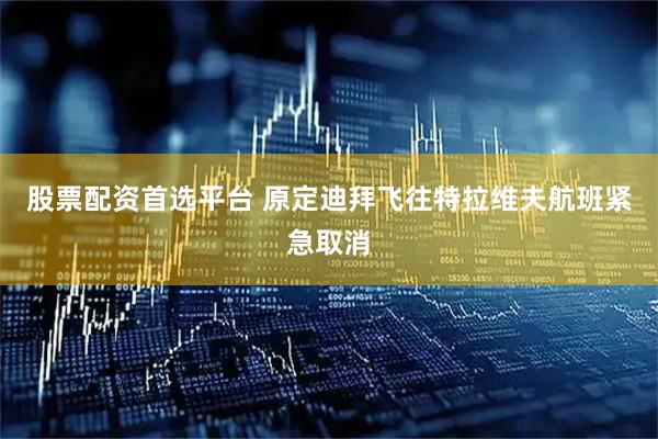股票配资首选平台 原定迪拜飞往特拉维夫航班紧急取消